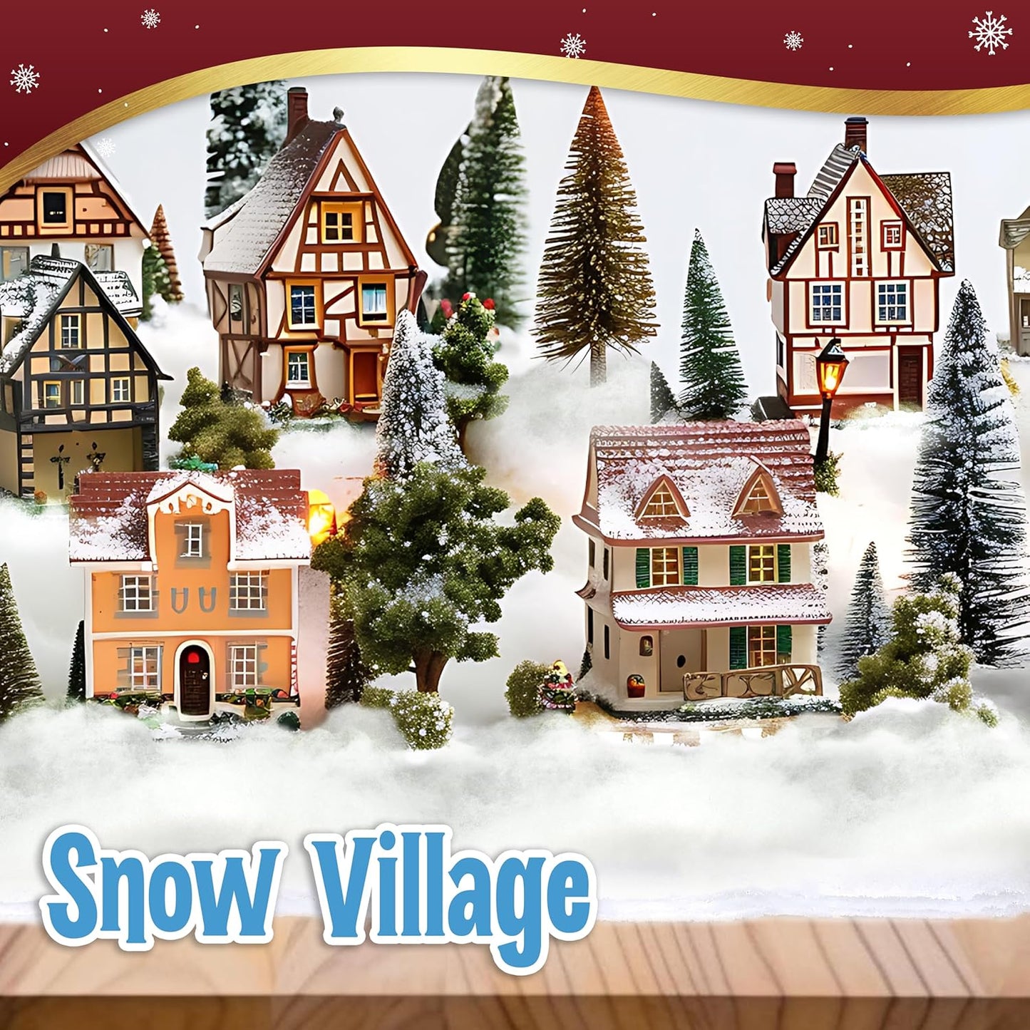 stargo 2 Pack Fake Snow Blanket Roll for Christmas Village Displays, Christmas Tree Deocration - Thick White Soft Fluffy Faux Snow Backdrop Artificial Snow Blanket Cover (Each Roll 2.6 x 7.8ft)