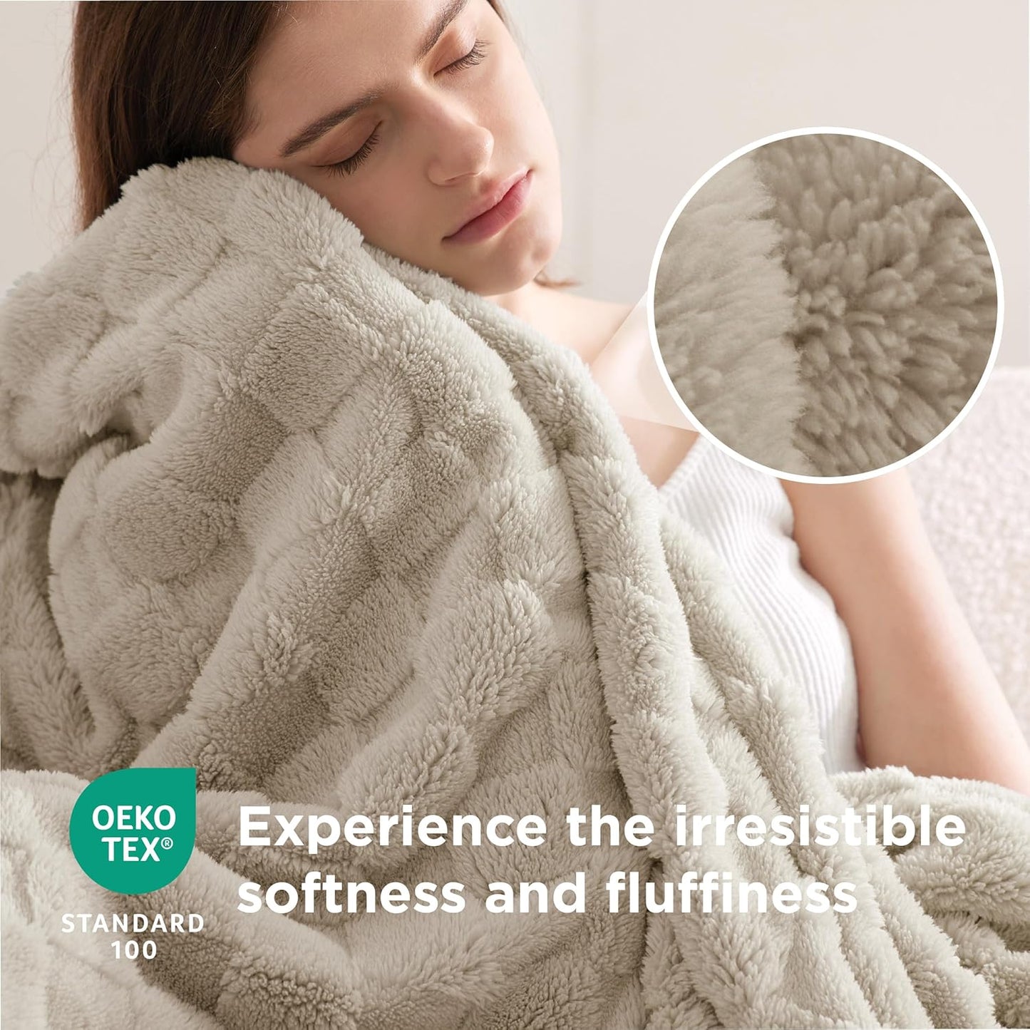 Bedsure GentleSoft Light Brown Twin XL Blanket for Bed - Super Soft Cozy Fleece Blankets for Women, Cute Throws for Girls, Dorm Room Essentials for Girls Teens Back to School, 66x90 Inches