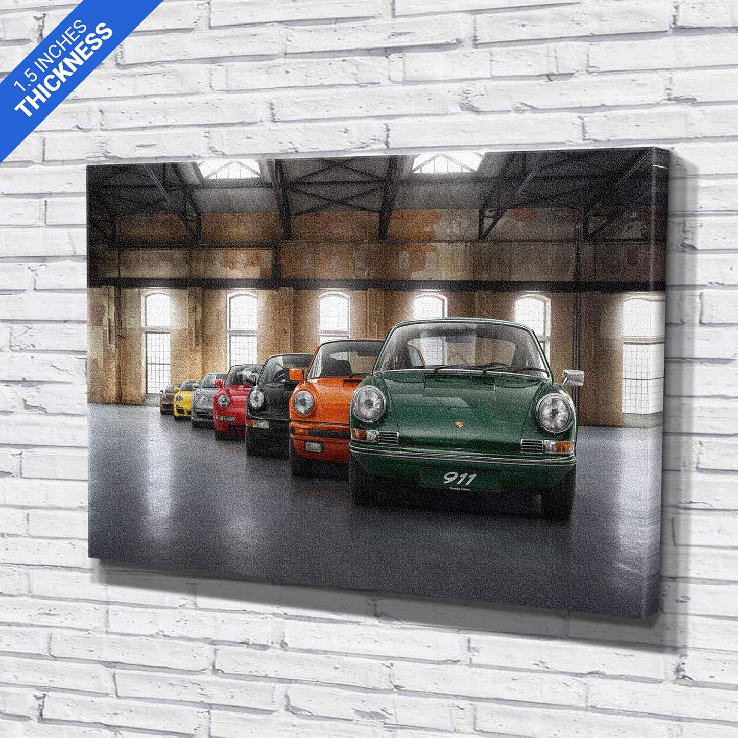 Porsche Car 911 Color Revolution Canvas Art Print Picture Wall Home Decor - Various Sizes (36in x 24in Gallery Wrapped)