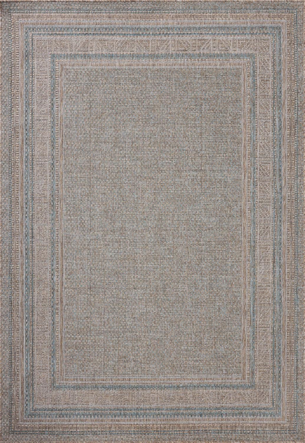 Loloi Amber Lewis Topanga Collection TOP-05 Natural/Teal 7'-10" x 10' Indoor/Outdoor Area Rug
