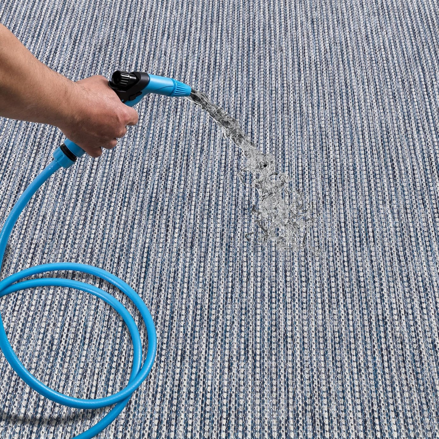 Keen Home Design Terrace Outdoor Area Rug - 5x8 Washable Indoor/Outdoor Rug for Patio, Kitchen, Balcony, Beach, Garden, Deck and Porch, Size: 5'3"x7'7"