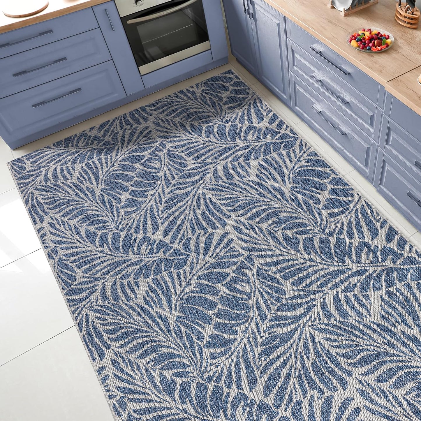 Keen Home Design Terrace Outdoor Area Rug - 6x9 Washable Indoor/Outdoor Rug for Patio, Kitchen, Balcony, Beach, Garden, Deck and Porch, Size: 6'x8'10"