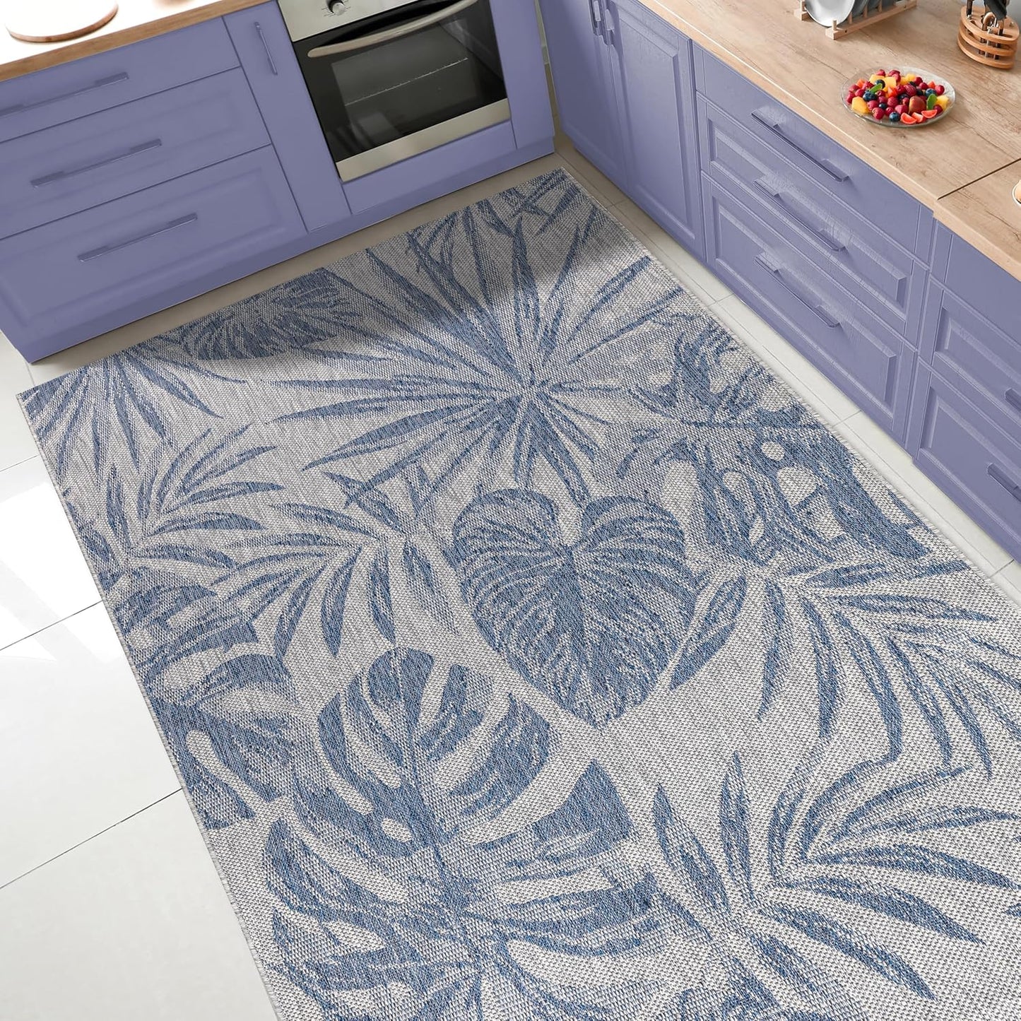 Keen Home Design Terrace Outdoor Area Rug - 6x9 Washable Indoor/Outdoor Rug for Patio, Kitchen, Balcony, Beach, Garden, Deck and Porch, Size: 6'x8'10"