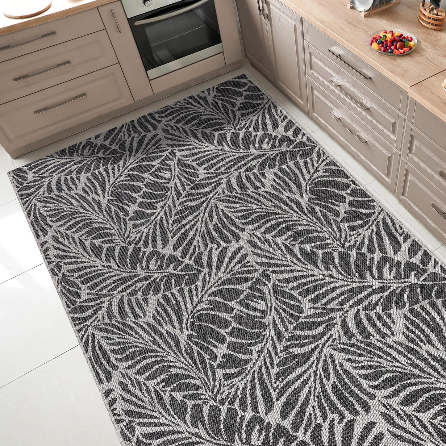 Keen Home Design Terrace Outdoor Area Rug - 10x14 Washable Indoor/Outdoor Rug for Patio, Kitchen, Balcony, Beach, Garden, Deck and Porch, Size: 10'x14'