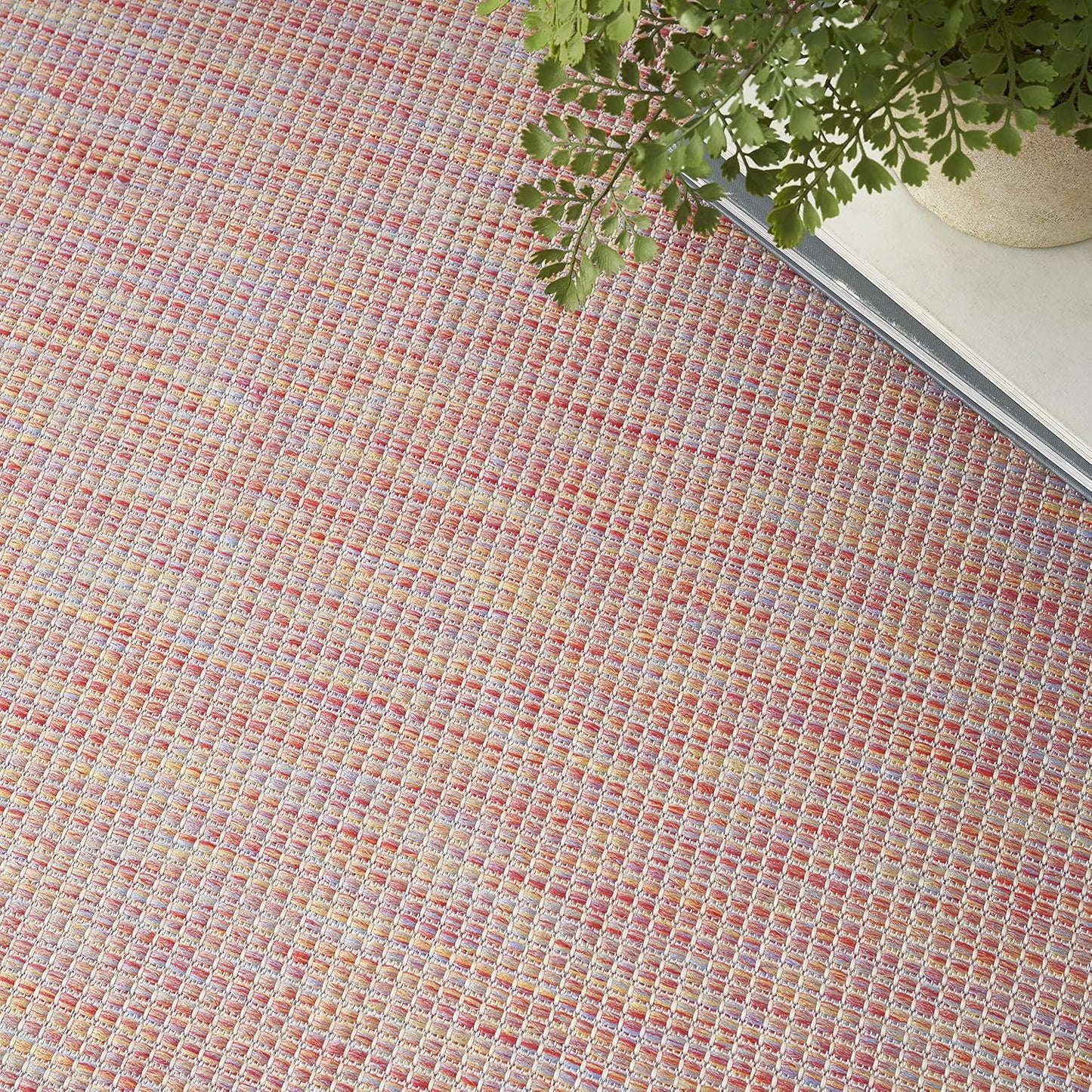 Nourison Home Positano Indoor/Outdoor Rainbow 5' x 7' Area Rug, Easy Cleaning, Non Shedding, Bed Room, Living Room, Dining Room, Backyard, Deck, Patio (5x7)