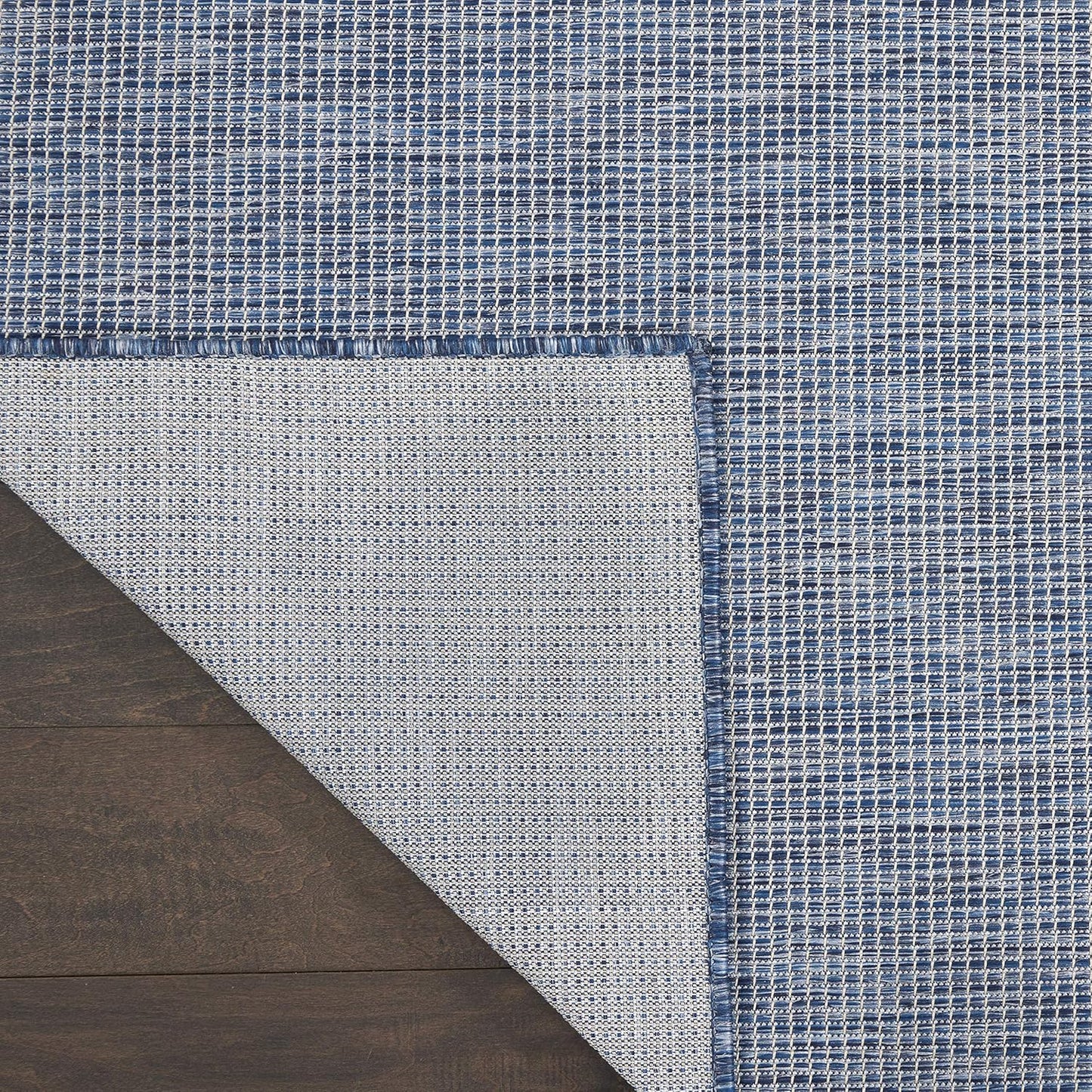 Nourison Positano Indoor/Outdoor Navy Blue 2'2" x 12' Area Rug, Easy Cleaning, Non Shedding, Bed Room, Living Room, Dining Room, Backyard, Deck, Patio (2x12)